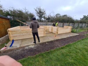 Cabin construction in Dorset
